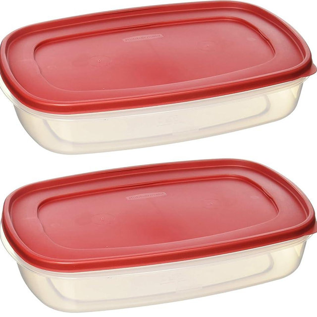 Rubbermaid Food Storage 1.5 Gallon 2 Containers with Easy-Find Lids