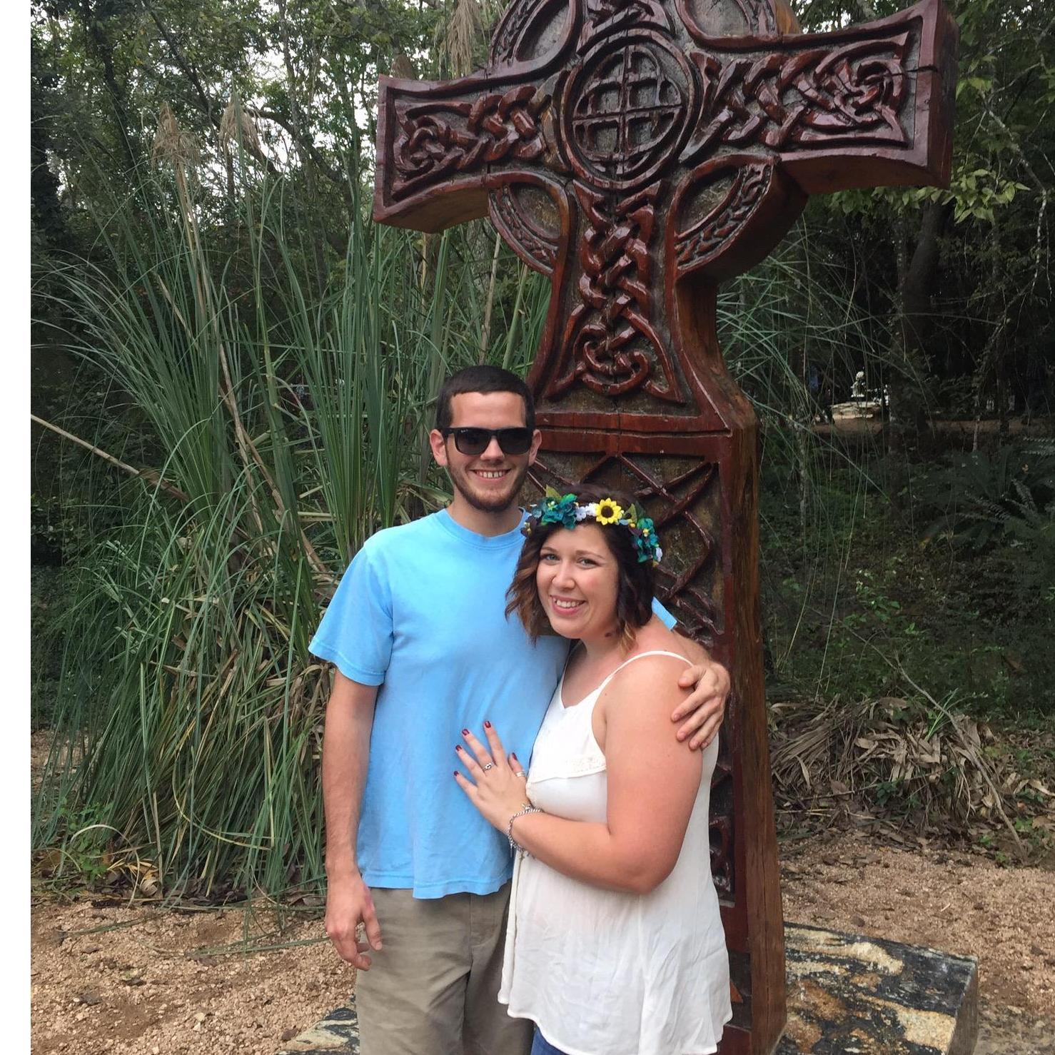 The future Mr. and Mrs.Danley taking in the sites at Ren fest.