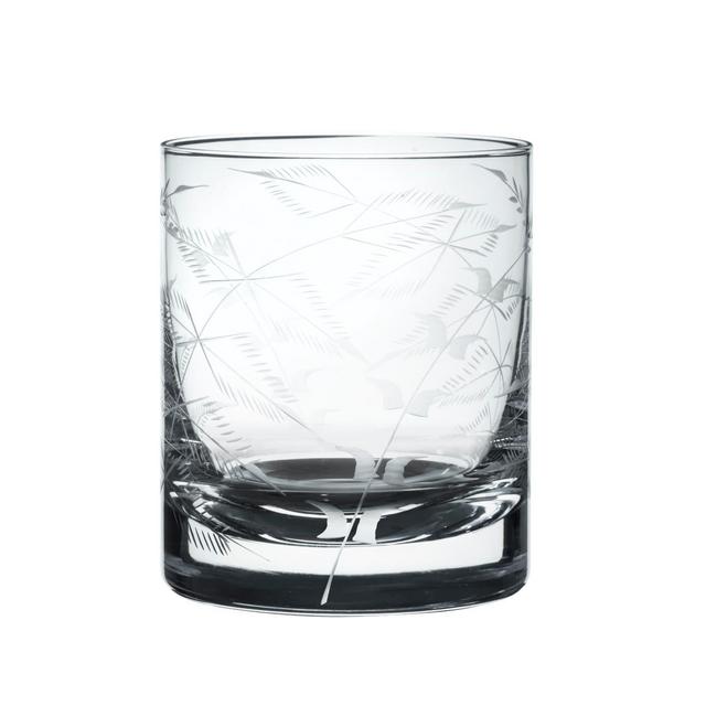 A Pair Of Whisky Glasses With Fern Design
