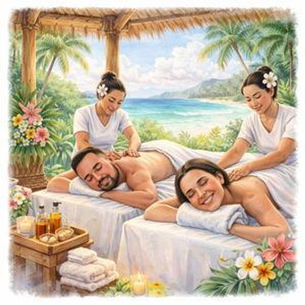 Oceanfront Couples Lomi Lomi Massage