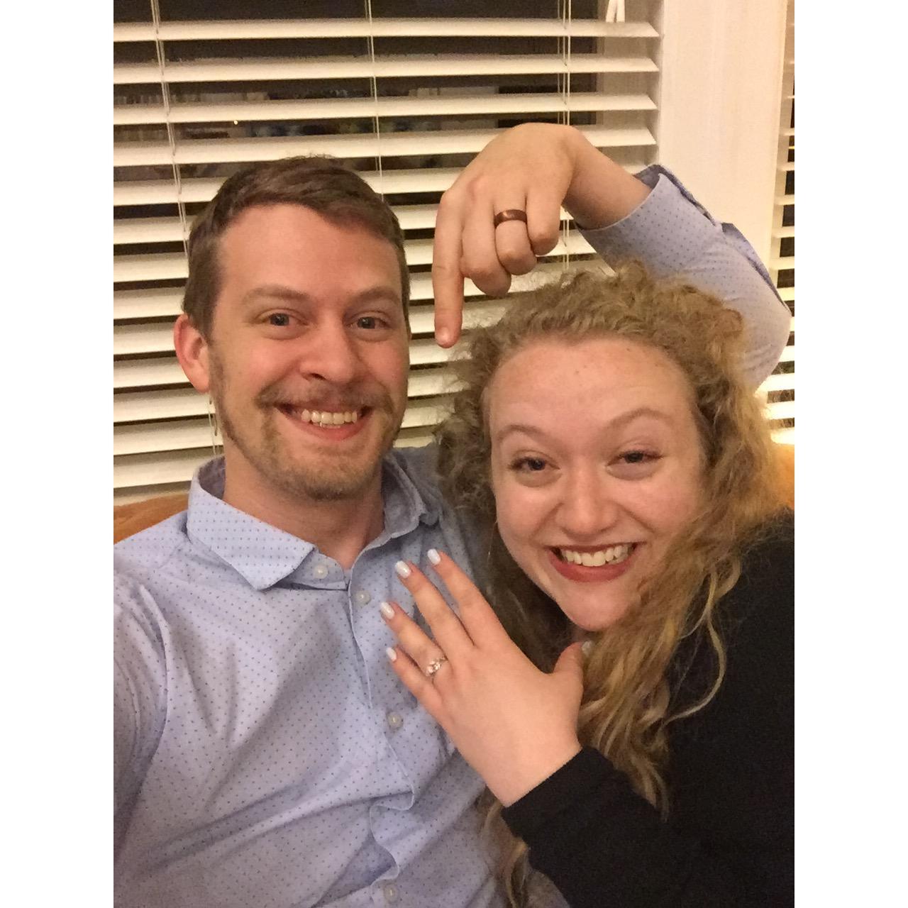 The night we got engaged!