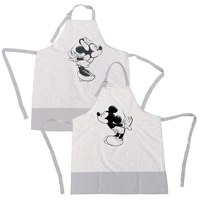 Disney Cotton Apron, 2pk - Durable Light Weight Kitchen Apron Mickey and Minnie