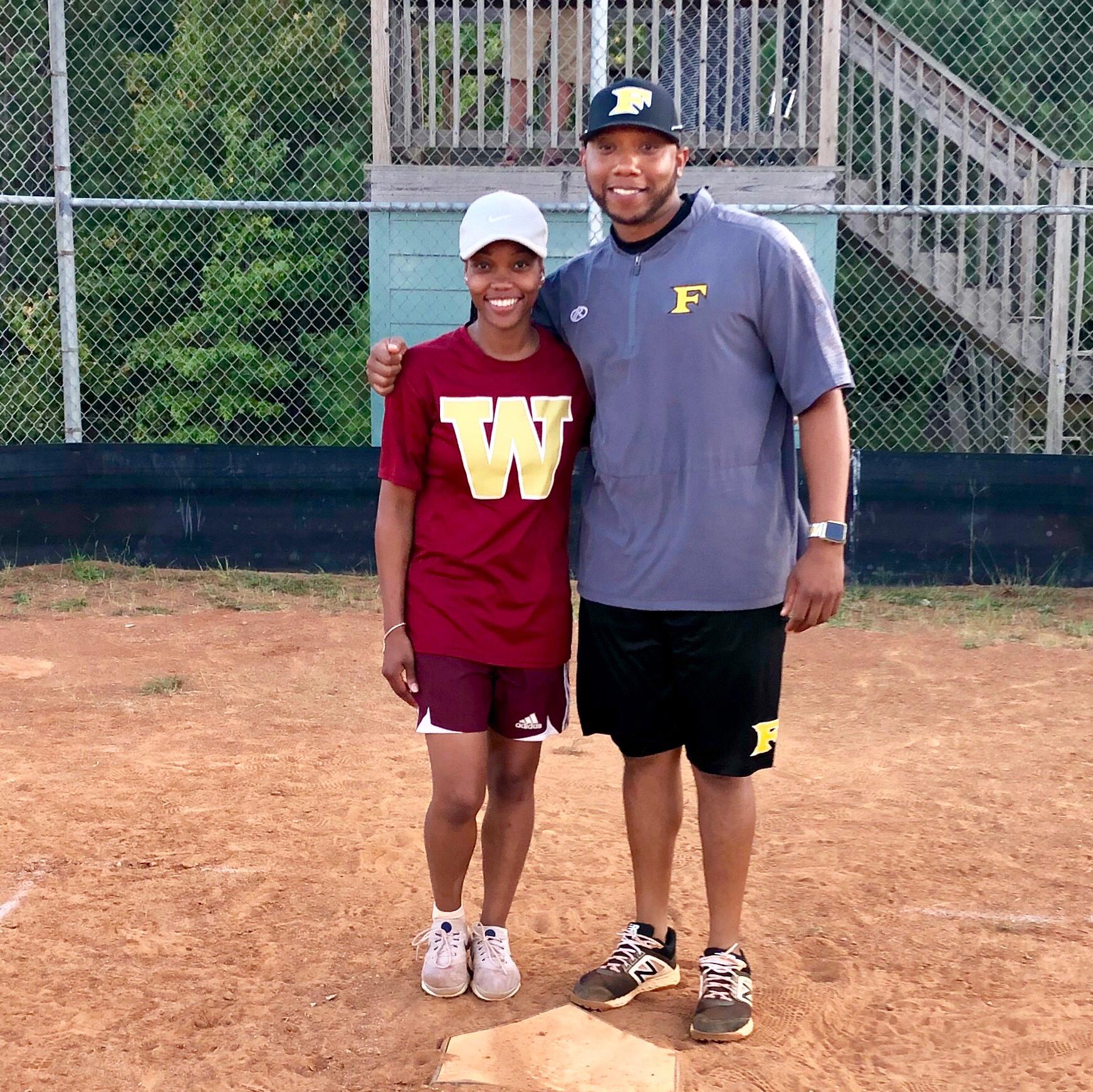 Our first time coaching together ⚾️❤️🥎