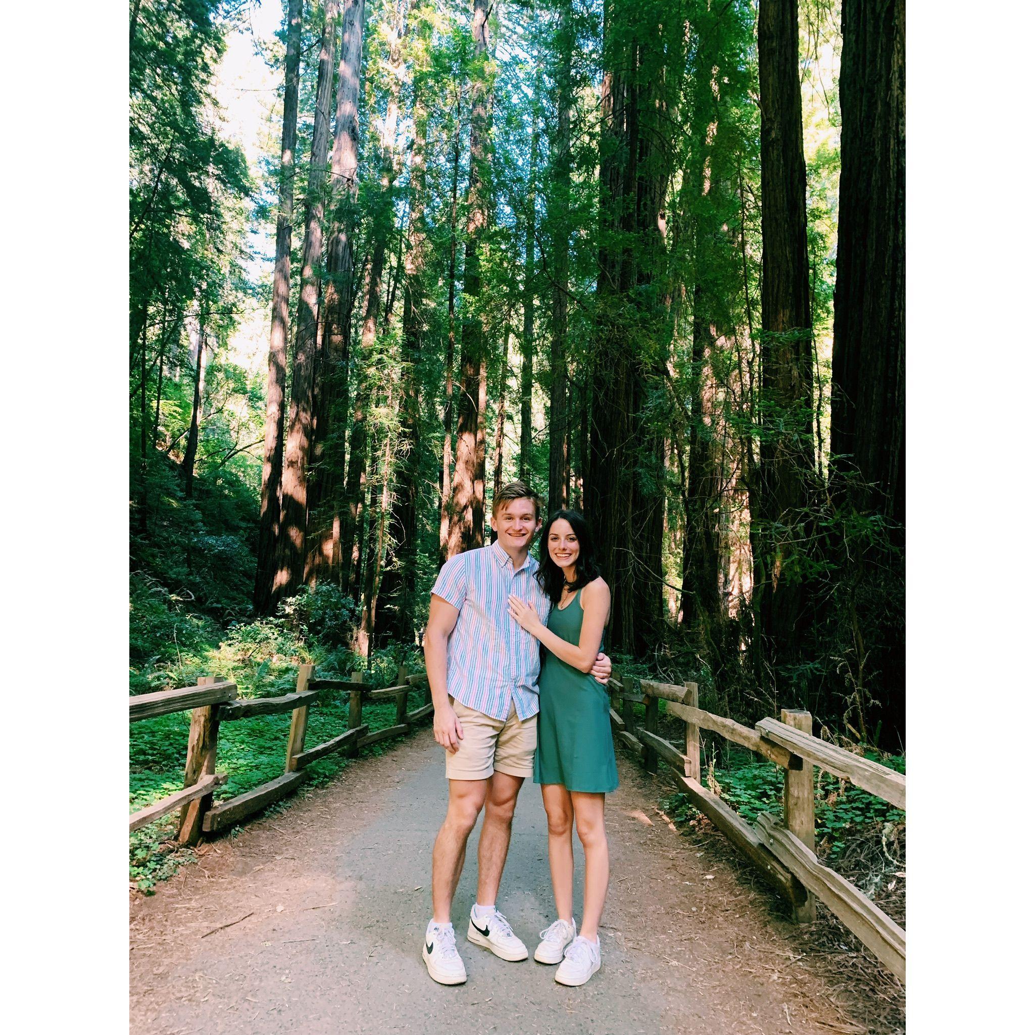 Hiking in Muir Woods on one of Dom's trips to see me in California