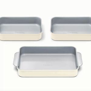 Rectangle Pan Trio in Cream