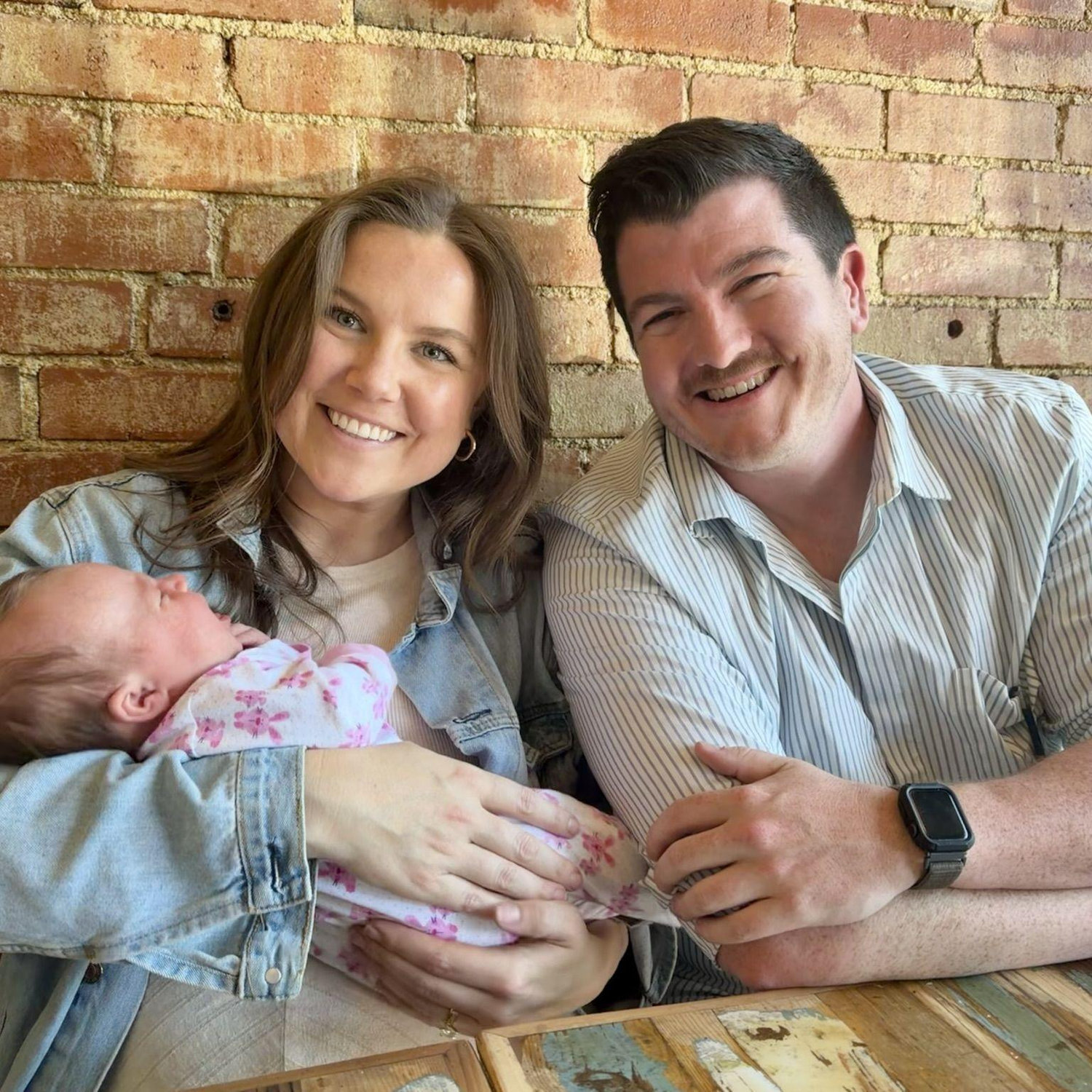 Aunt Sarah and Uncle Clayton with baby Etta