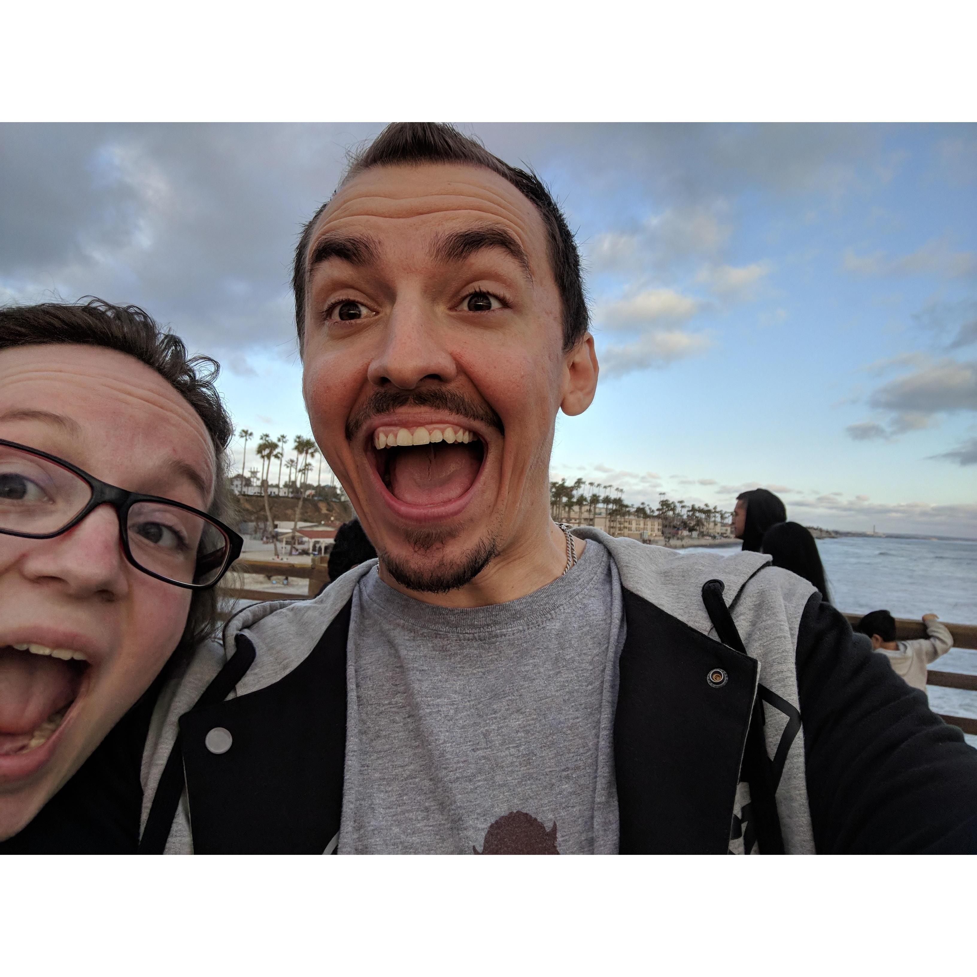 Sariah catches Chris in a silly photo!