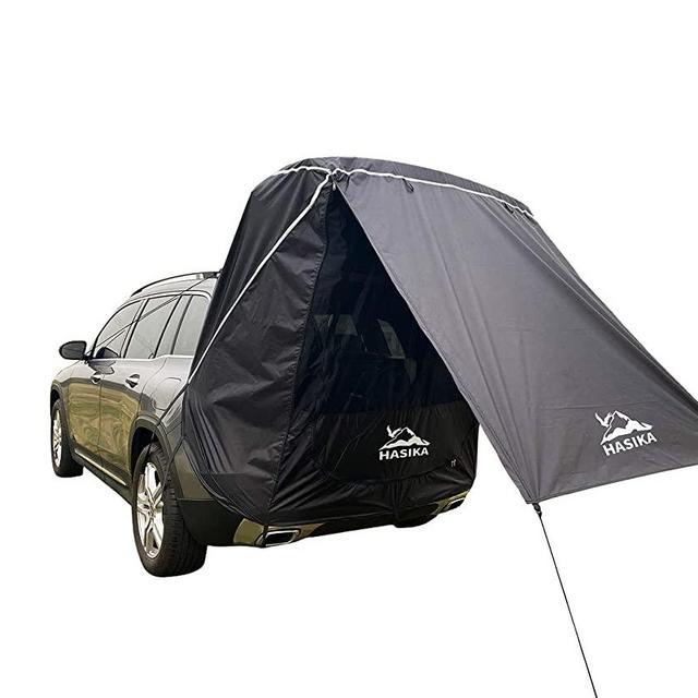 Tailgate Shade Awning Tent for Car Travel Midsize to Full Size SUV Van Waterproof 3000MM Black (Small)