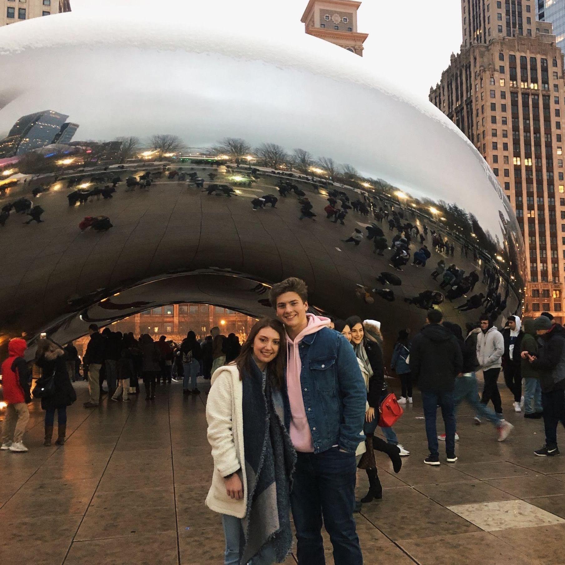 December 2018 - One of our first photos together on a day trip to Chicago with some of the Allens.