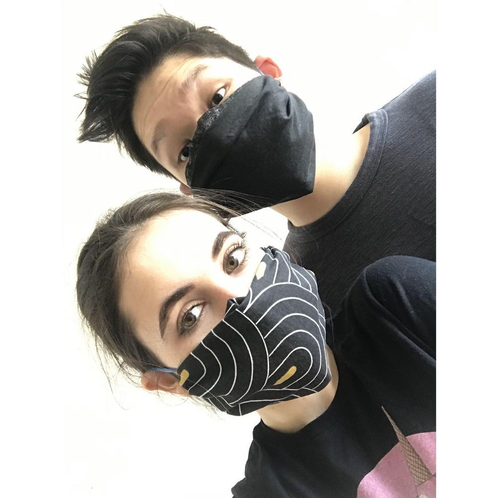 During COVID, just to be sure, we came home wearing our masks made from bed linen