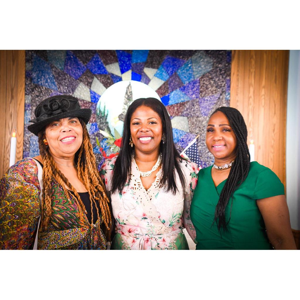 Monica and Gwen supporting the marriage celebration!