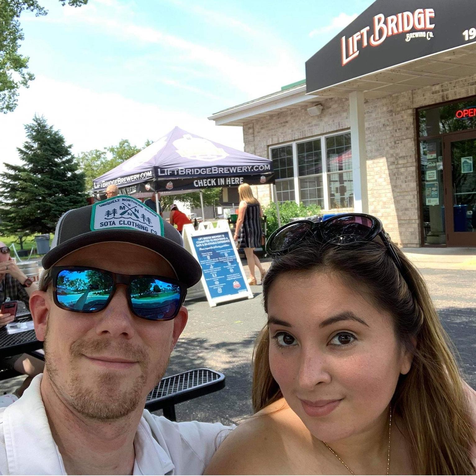 Hanging out at Lift Bridge Brewery
(Jenny likes their seltzer)