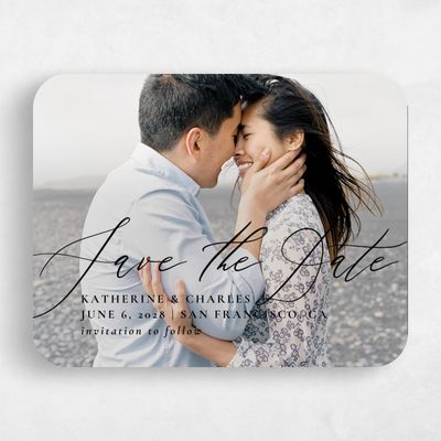 Black Wedding Save the Date - Violin Type