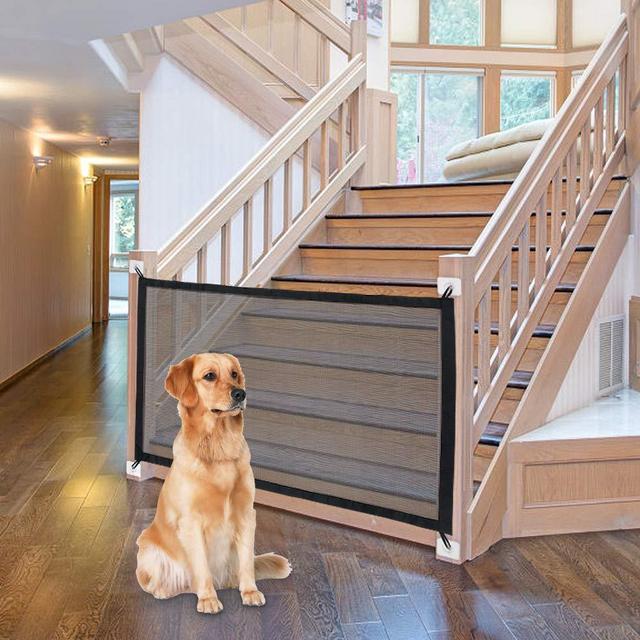 NWK Magic Pet Gate for The House Providing a Safe Enclosure to Play and Rest, 30'' X 39'', 8 Hooks