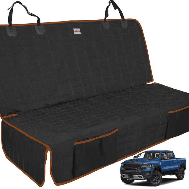 Reliadura Back Seat Cover for Dogs, Washable Bench Seat Covers for Trucks,Nonslip Truck Seat Cover Protector for F150/Ram1500/GMC Sierra/Toyota/Chevrolet Silverado,Car Seat Covers for Dogs
