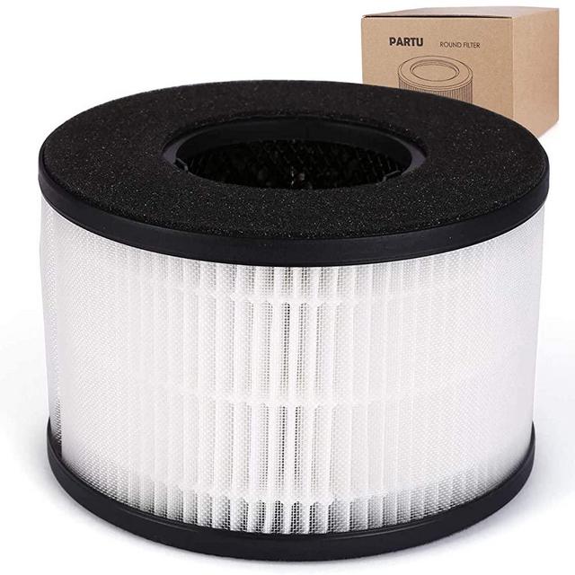 PARTU BS-03 HEPA Air Filter Replacement Filter, 3-in-1 filtration system include Pre-Filter, True HEPA Filter, Activated Carbon Filter.