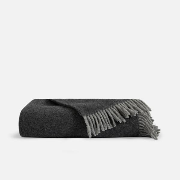 Cashmere and Lambswool Throw in Grey