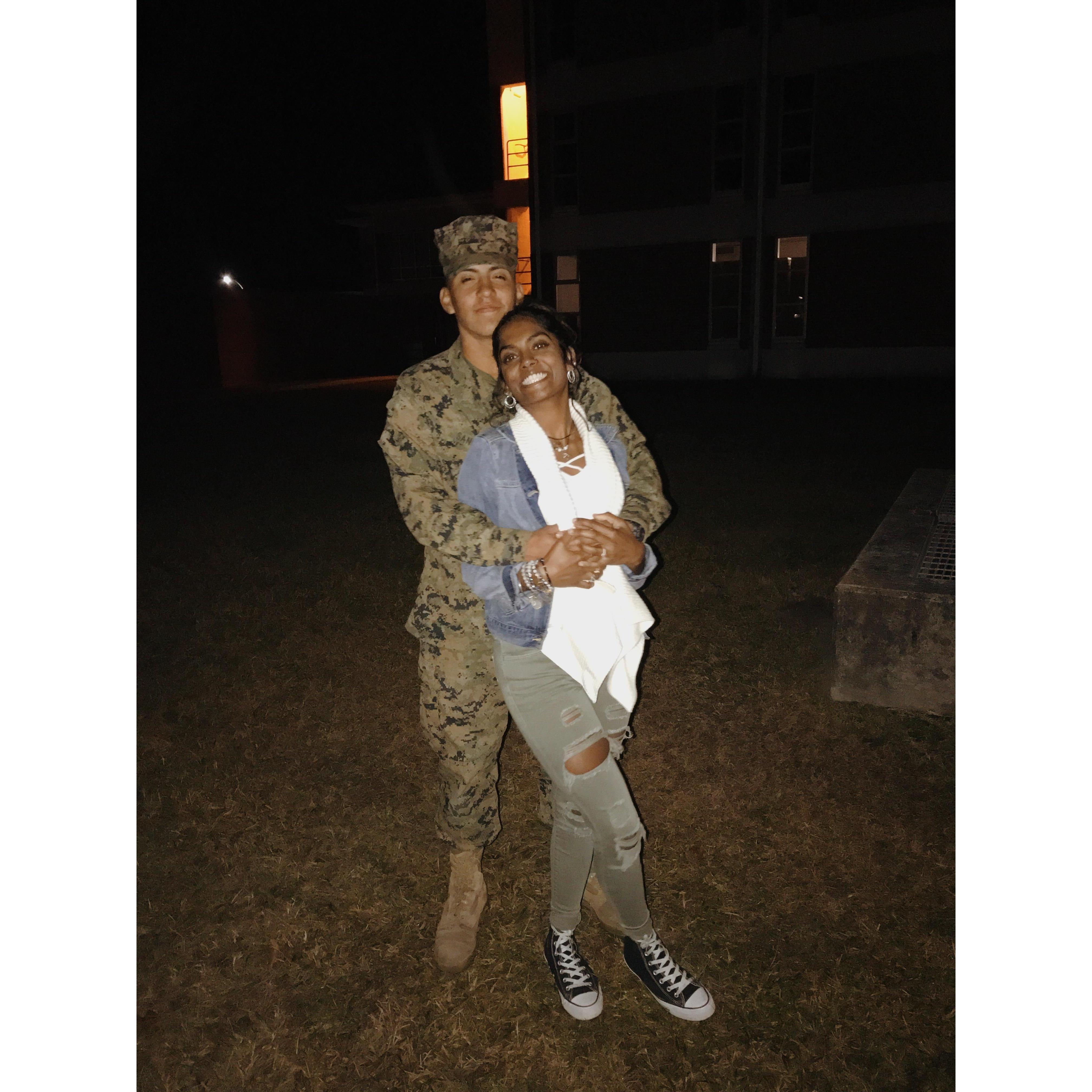Right after Edwin joined the US Marine Corps - 2017.