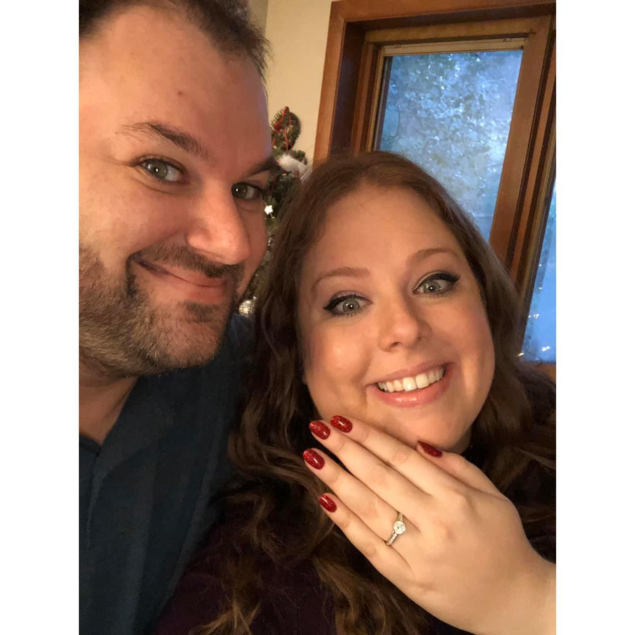 The day we got engaged! Christmas 2018