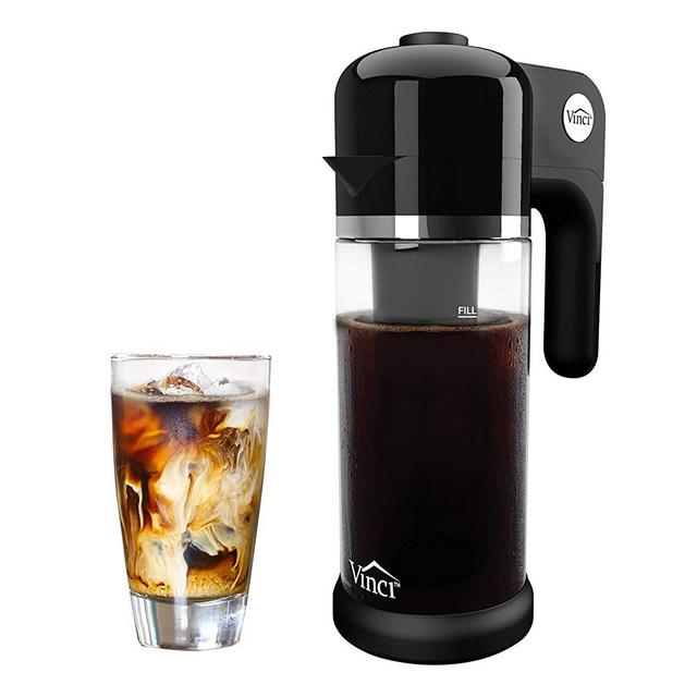 Vinci Express Cold Brew Electric Coffee Maker | Instant Same-Day Cold Brew Coffee in Minutes, 4 Brew Strength Settings, Easy to Use & Clean, 1.1 Liter