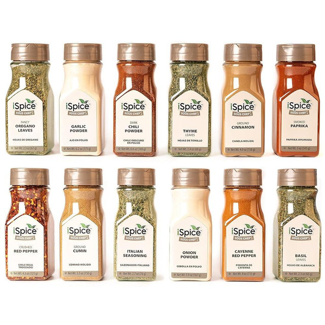 iSpice Starter Spice Set- Seasonings for Cooking, Spices and Seasonings Sets, Spices Variety Pack, Cooking Gifts for Men Home Basic Spice Set | Chef Naturelle (Pack of 12)…