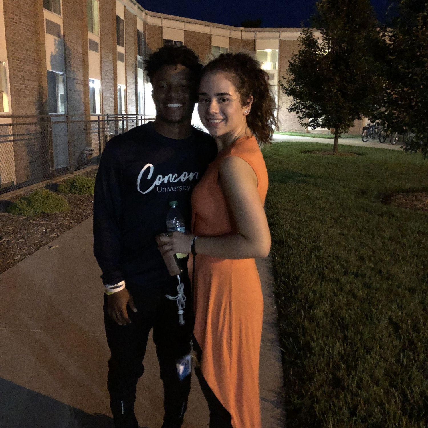 When Alyssa first arrived to Concordia in Nebraska for freshmen year of college, Devin had been there for a few weeks already because of football ~2019