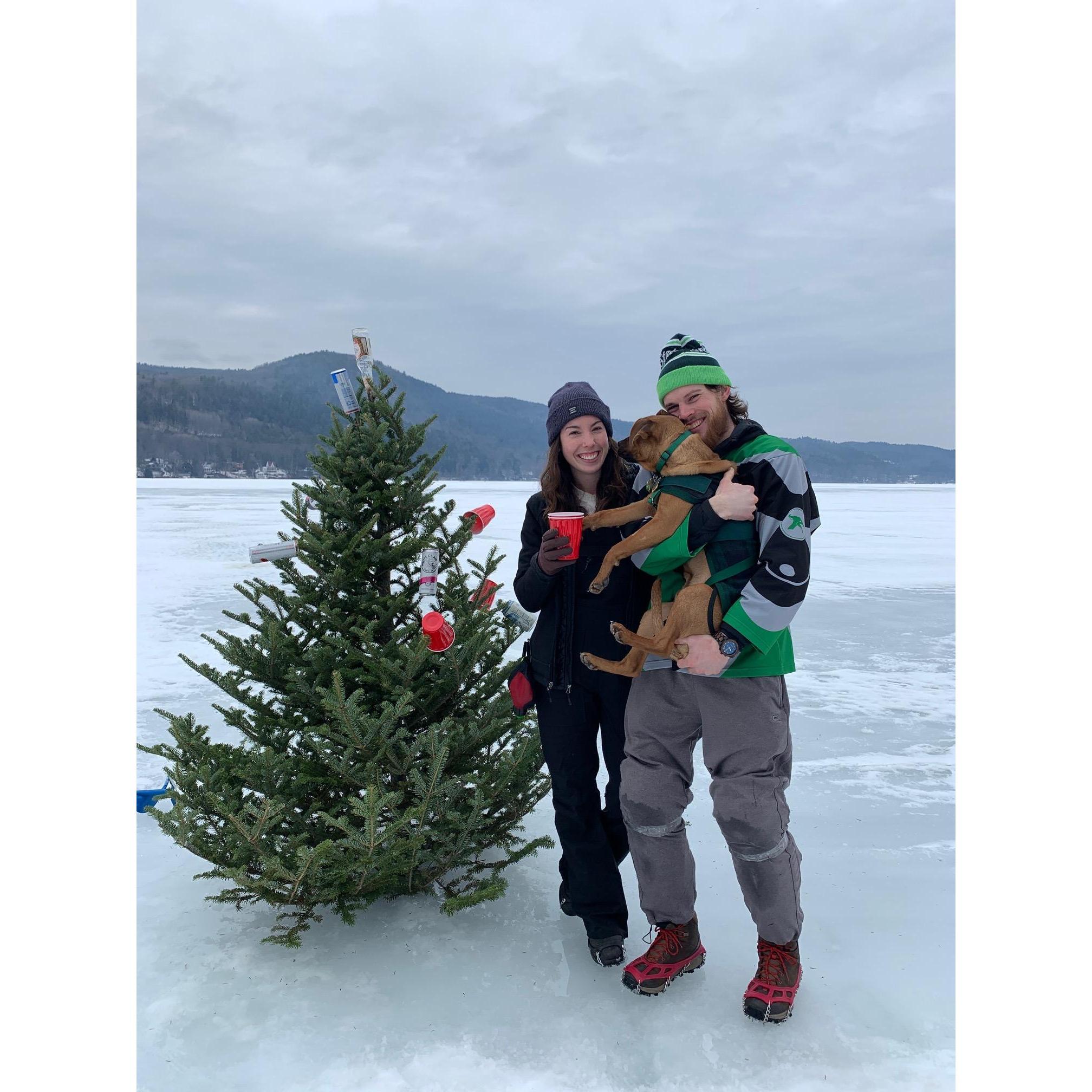 Vermont Pond Hockey Championships. Fairlee, VT Feb. 2020