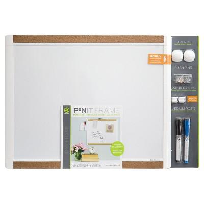 Ubrands Pin it Cork Frame Magnetic Dry Erase Board - 16" x 20"