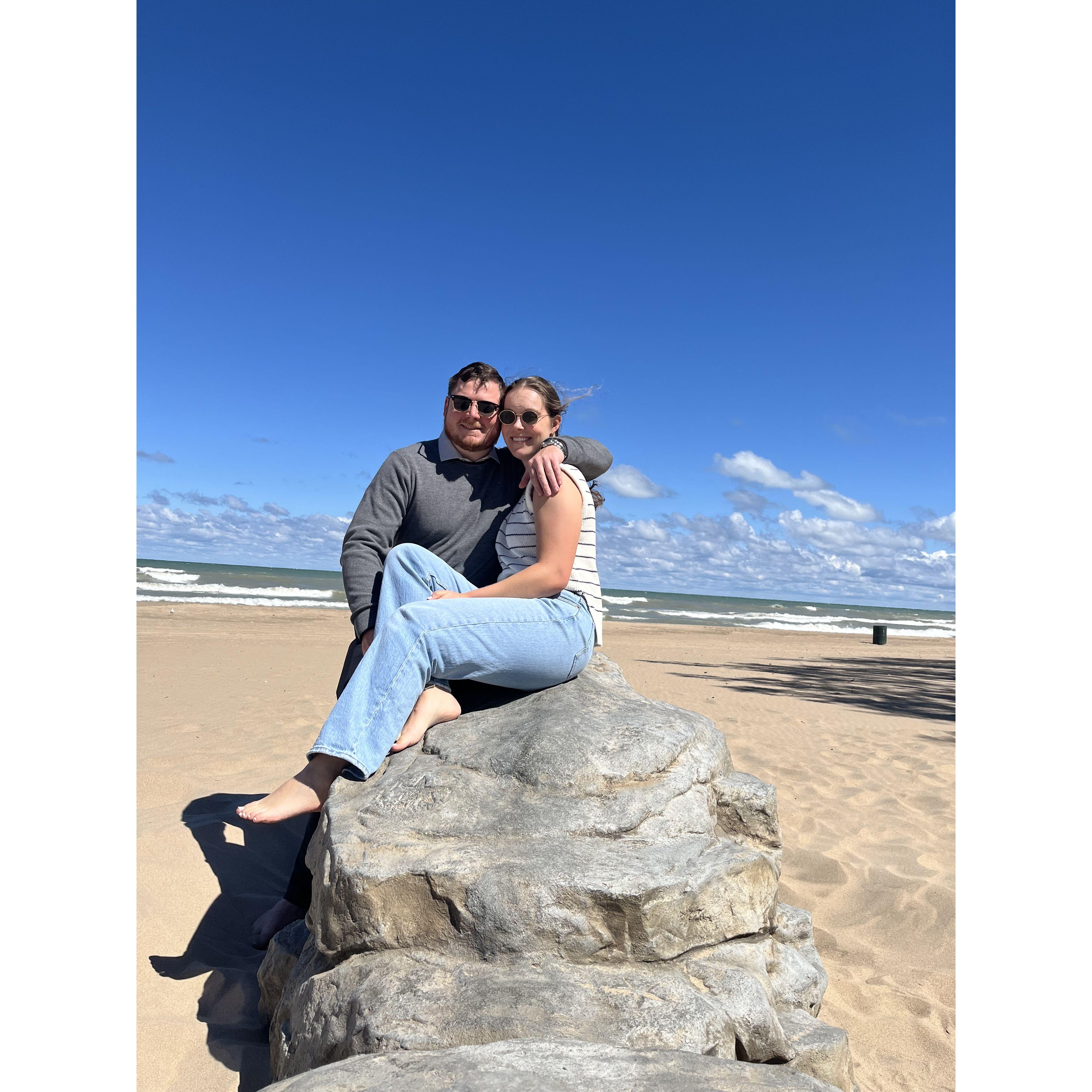 Fall day on Lake Michigan