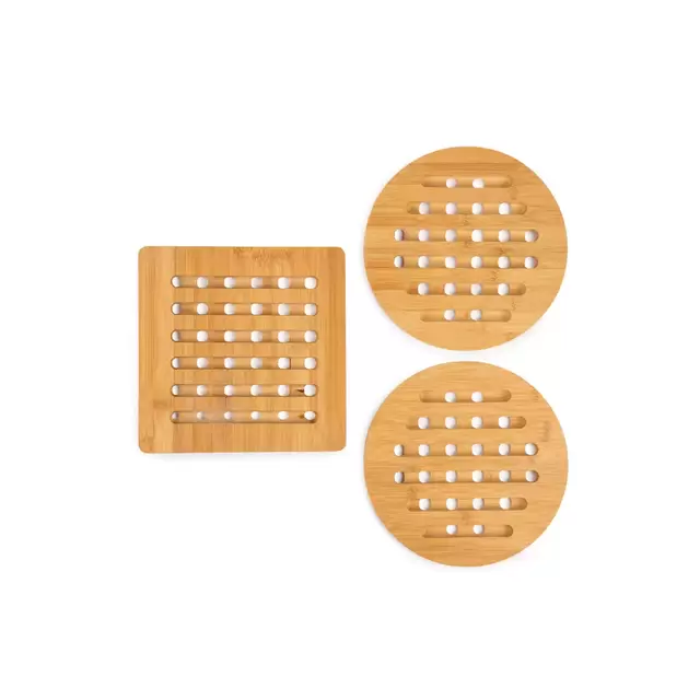 Simply Essential™ Bamboo Trivets (Set of 3)
