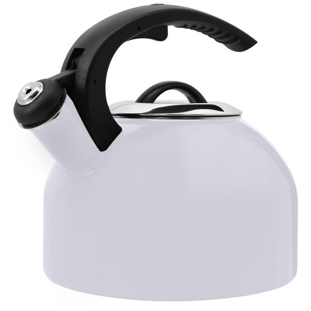 Our Table™ 2.5 qt. Enameled Tea Kettle in White
