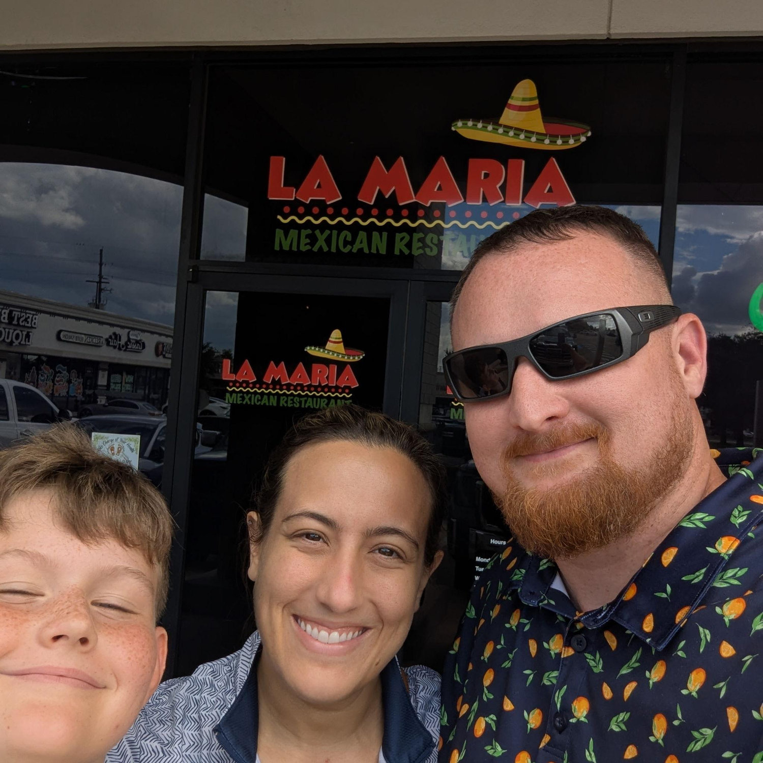 Outside Aunt Anita's favorite Mexican restaurant!