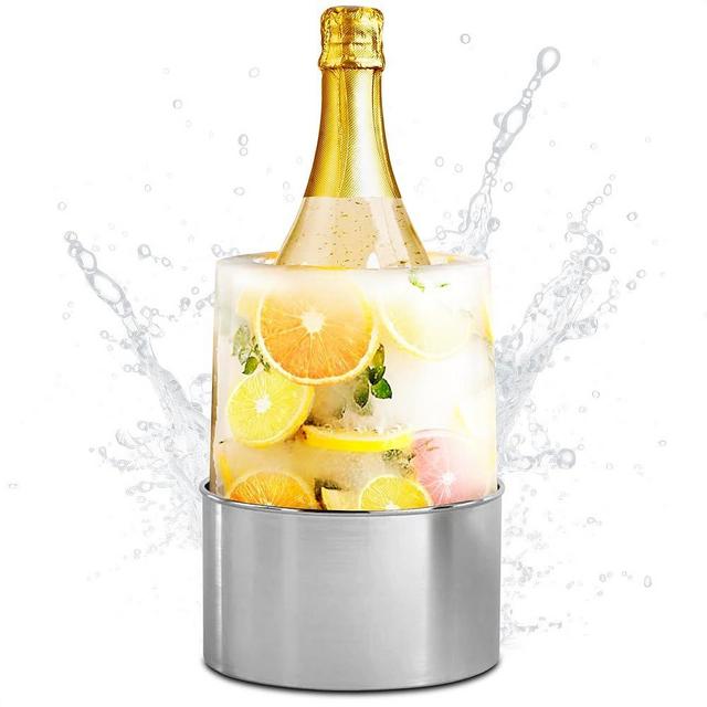 Ice Bucket Mold Ice Mold Wine Bottle Chiller Champagne Ice Mold Wine Chiller Bucket Champagne Ice Bucket Wine Ice Bucket Flower Ice Cube Mold Ice Bucket for Wine Bottles Wine Bucket Wine Cooler Bucket