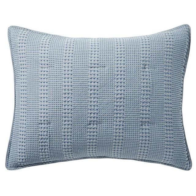 Chambray Honeycomb Cotton Comforter Sham, Standard