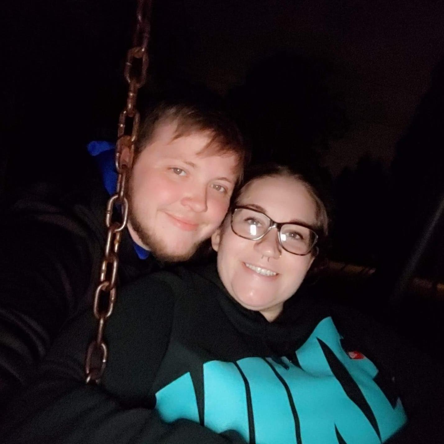 Our "Couple Adventure" Book brought us to a slightly sketchy park in the middle of the dark where we had to walk around holding hands silently then push each other on the swing while talking. #memory