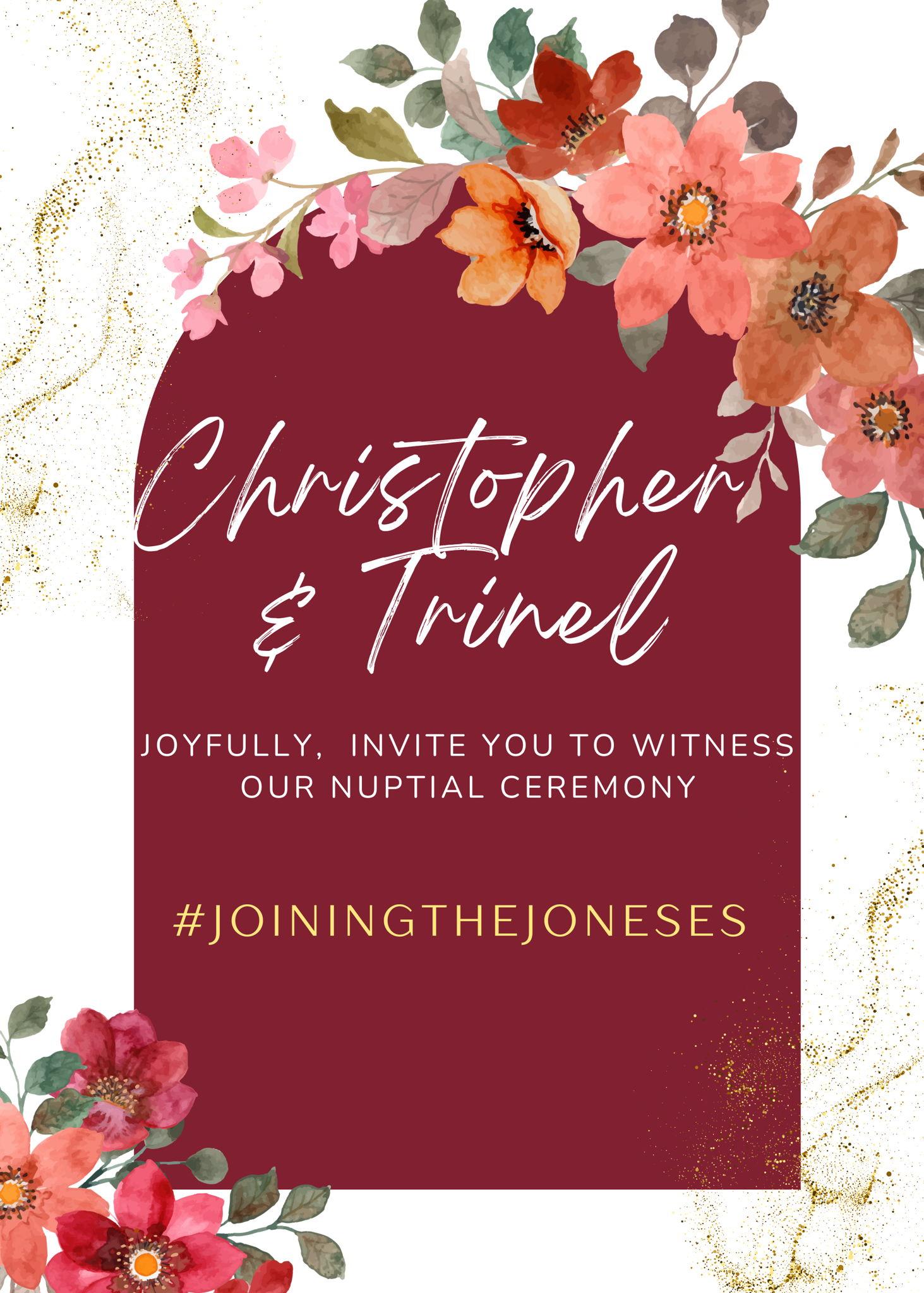 The Wedding Website of Trinel Jones and Christopher Jones