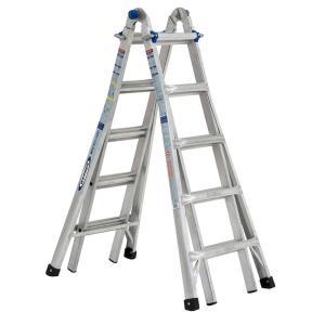 22 ft. Reach 5-in-1 Telescoping Aluminum Multi-Position Ladder with 375 lbs. Load Capacity Type IAA Duty Rating