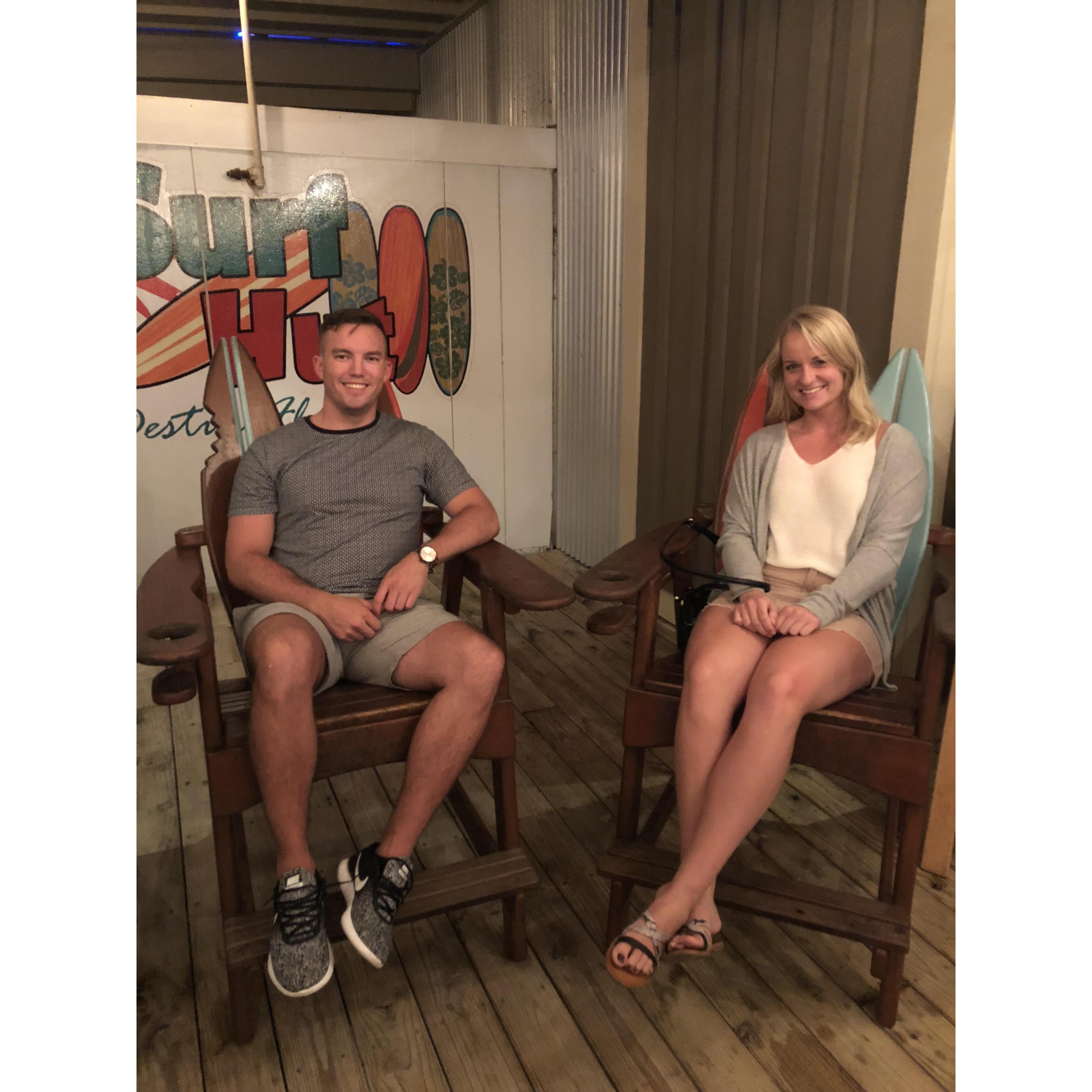 Another dinner at the beach!! We spent countless weekends on the water.