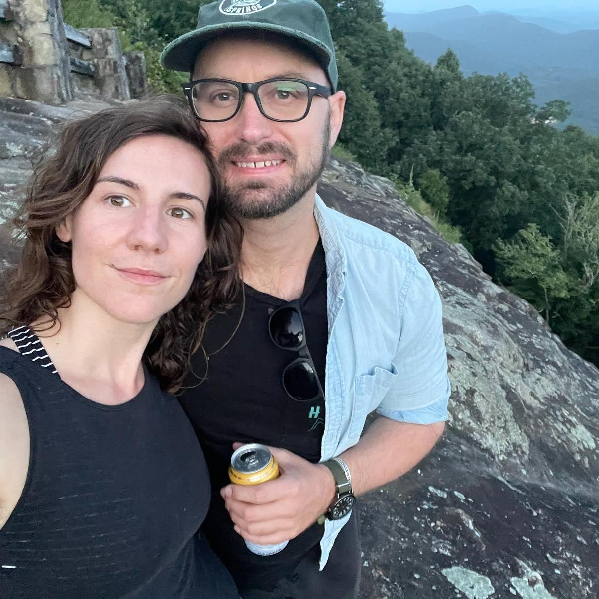 Enjoying a lovely sunset at Black Rock Mountain Park near our home. Not pictured, Walter sniffing and searching for abandonded snacks.