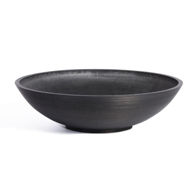 Hevea Bowl Planter, Black - 24"