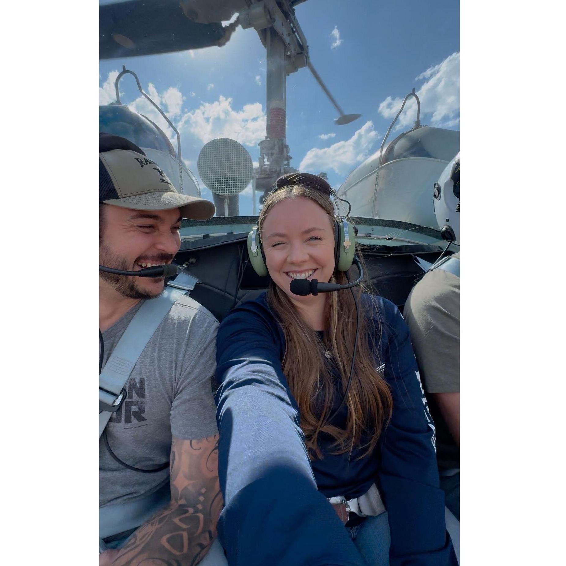 Helicopter ride at the ranch