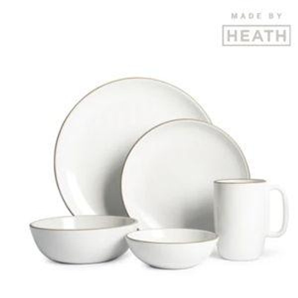 Heath Ceramics | Opaque White 5-Piece Dinnerware Set