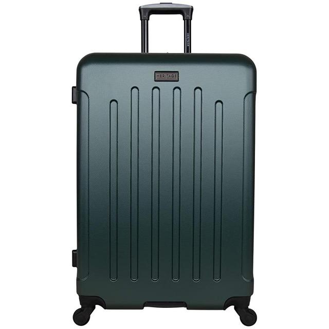 Heritage Travelware Lincoln Park' 28" Durable Lightweight Hardside 4-Wheel Spinner Checked Luggage, Eden Green, Inch