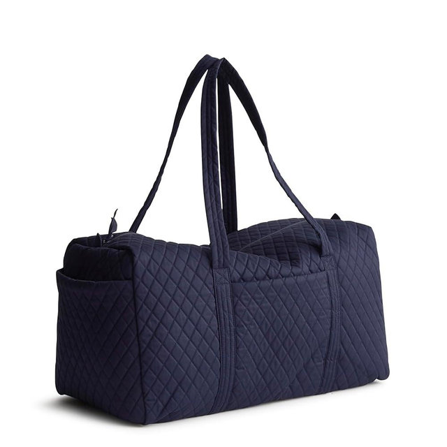 Vera Bradley Premium Cotton Large Original Duffel Bag, Peacoat