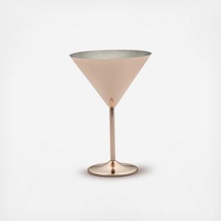 Modernist Copper Martini Glass