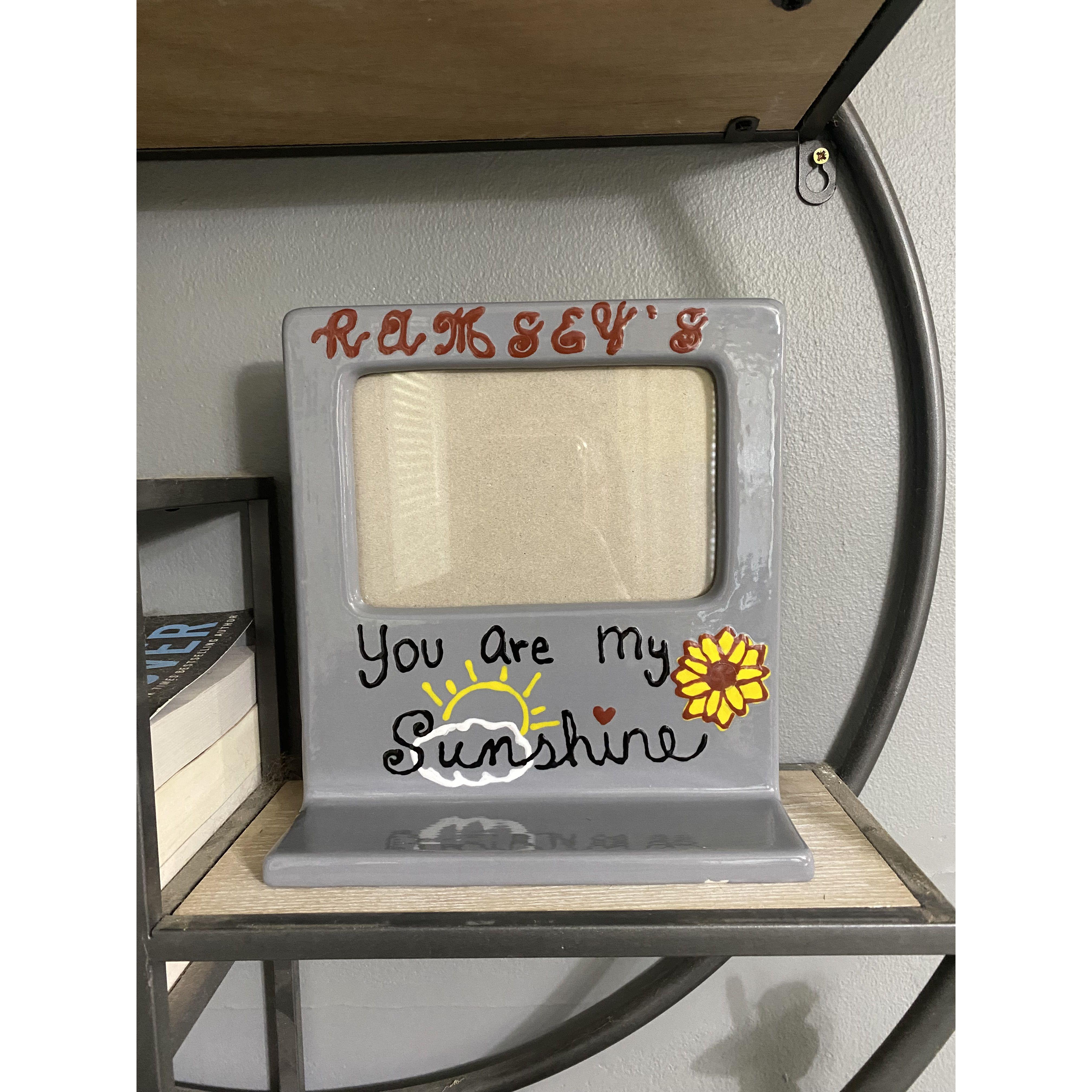 My picture frame I painted the day he proposed.