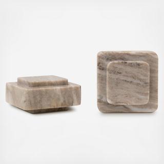 Heavy Duty Marble Bookend, Set of 2