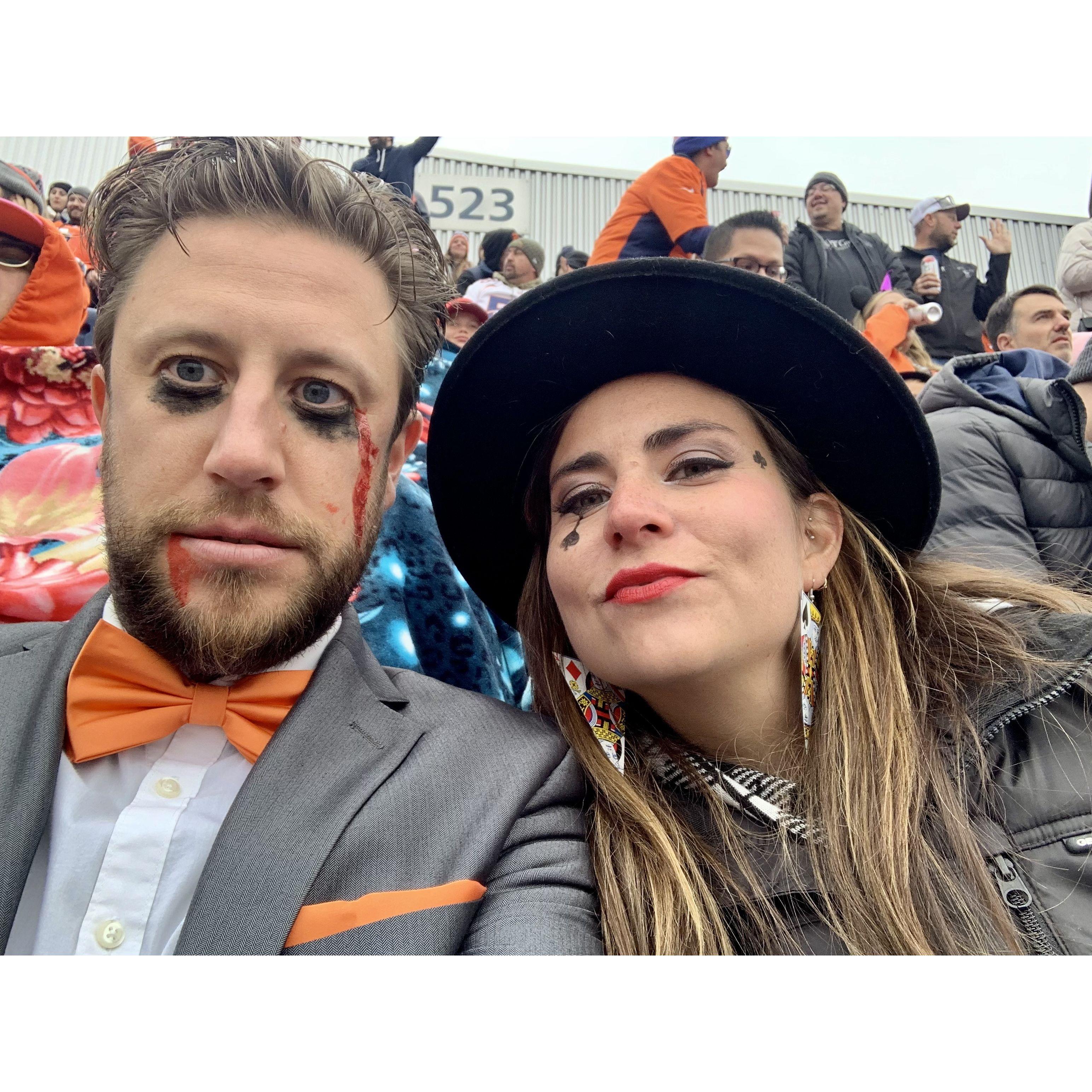 Halloween at the Bronco's Game