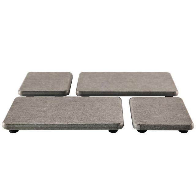 NiuYichee Set of 4 Water Absorbent Diatomite Tray, Diatomaceous Earth Kitchen soap Dish,Hand soap Holder, Water Absorbing Stone Used for Plants & toiletries in The Modern Home