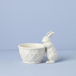 Lenox 897157 Wicker Creek Bunny Candy Dish, Easter Serveware